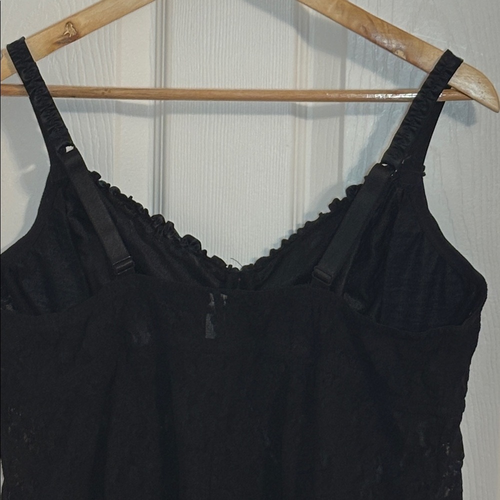 Cacique Black Lace Chemise, negligée, 18/20 - Picture 6 of 11